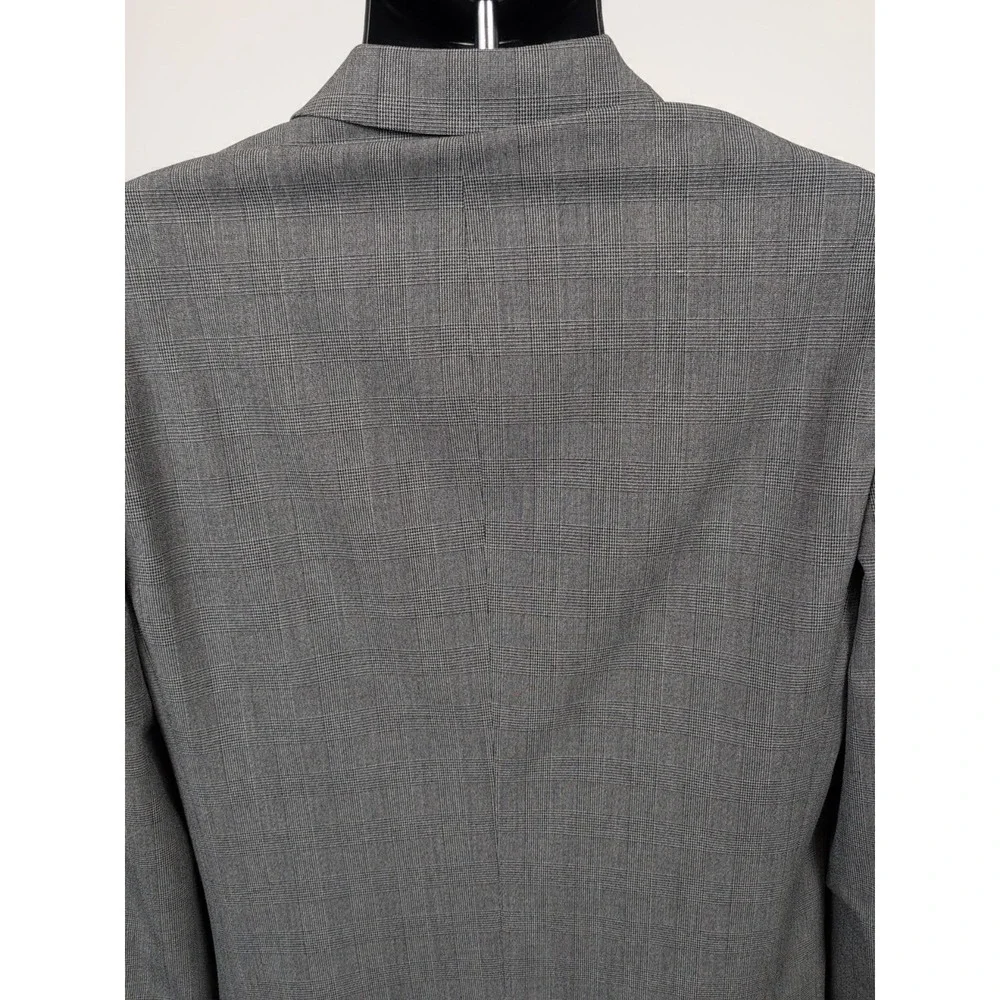 Ben Sherman Mens Bell 40L 34W Gray‎ Plaid 2pc Suit